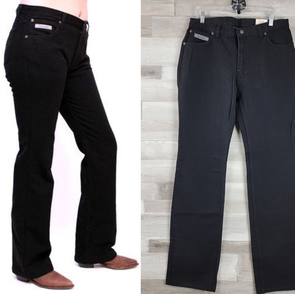 Texas Jeans Black Bootcut Jeans Women's Size 14 NWT USA Made